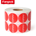 Printing Custom Vinyl Paper Circle Adhesive Sticker Label Rolls for Plastic Bags